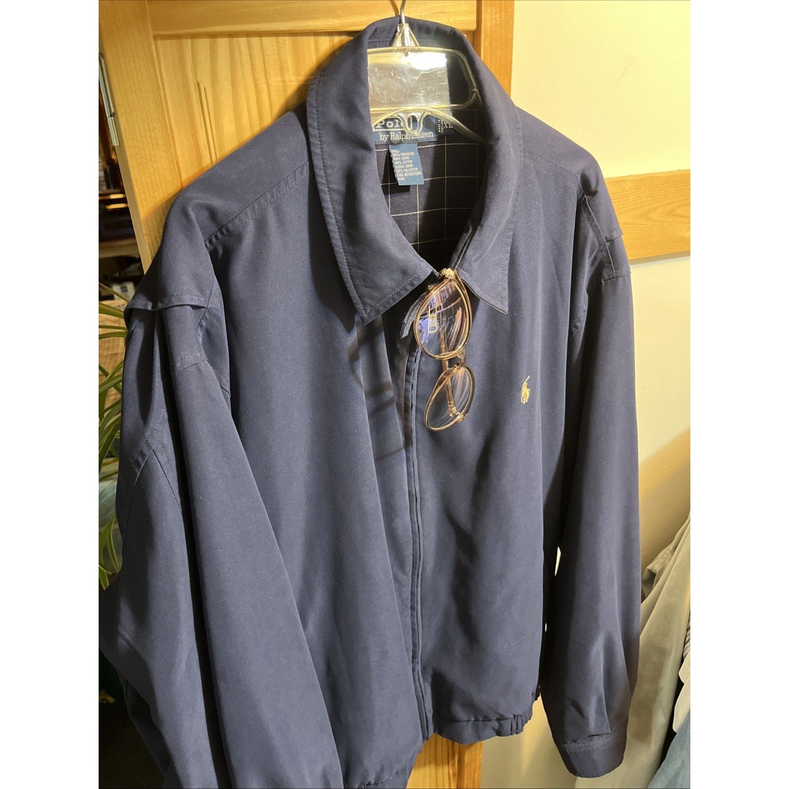 Polo Ralph Lauren Men’s XL Navy Bomber Jacket Harrington Long Sleeve Full Zip