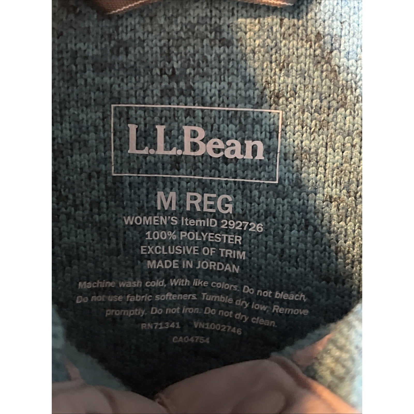 LL Bean Sweater Womens Medium Blue Pullover Snap Button Fleece Ladies Outdoors