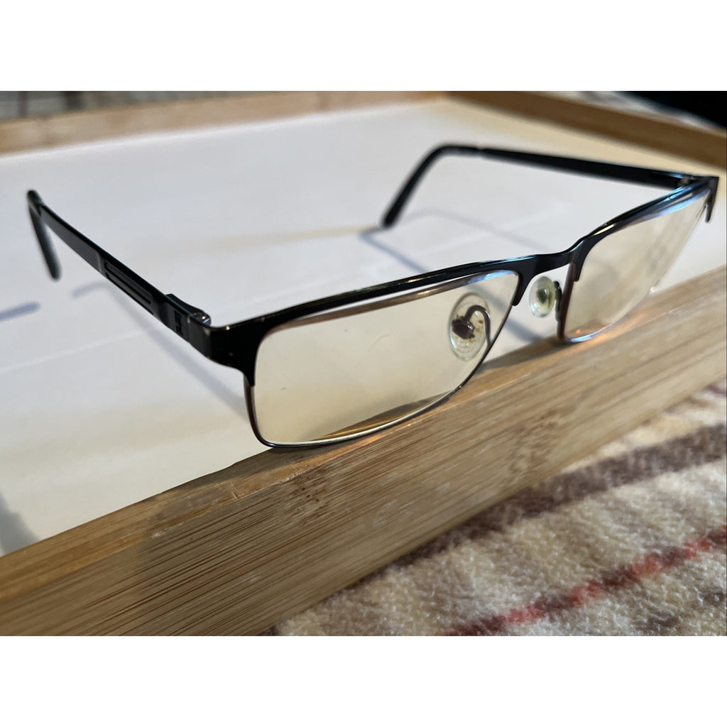 Helium 4301 Eyeglasses Matte Black Rectangular Metal Frames 56-18-145 MBLK