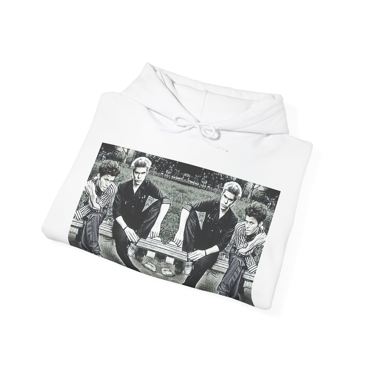 Tom Waits Jim Jarmusch Graphic Print LS Unisex Heavy Blend™ Hooded Sweatshirt