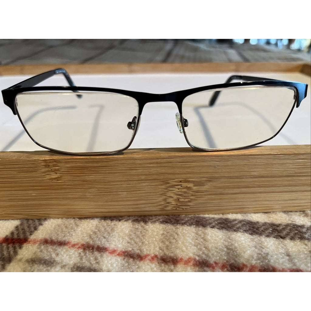 Helium 4301 Eyeglasses Matte Black Rectangular Metal Frames 56-18-145 MBLK