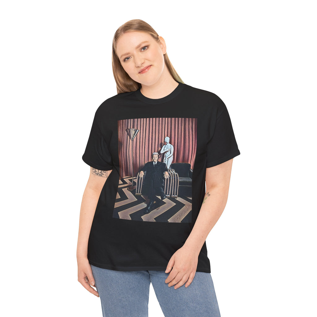 David Lynch Twin Peaks Graphic Print Short Sleeve Unisex Heavy Cotton Tee Shirt
