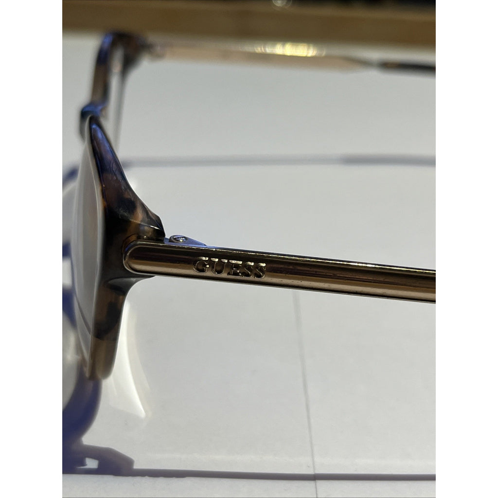 GUESS GU2461 Shiny Brown BRN Optical Eyeglasses Metal Frames 50-19-135 Unisex