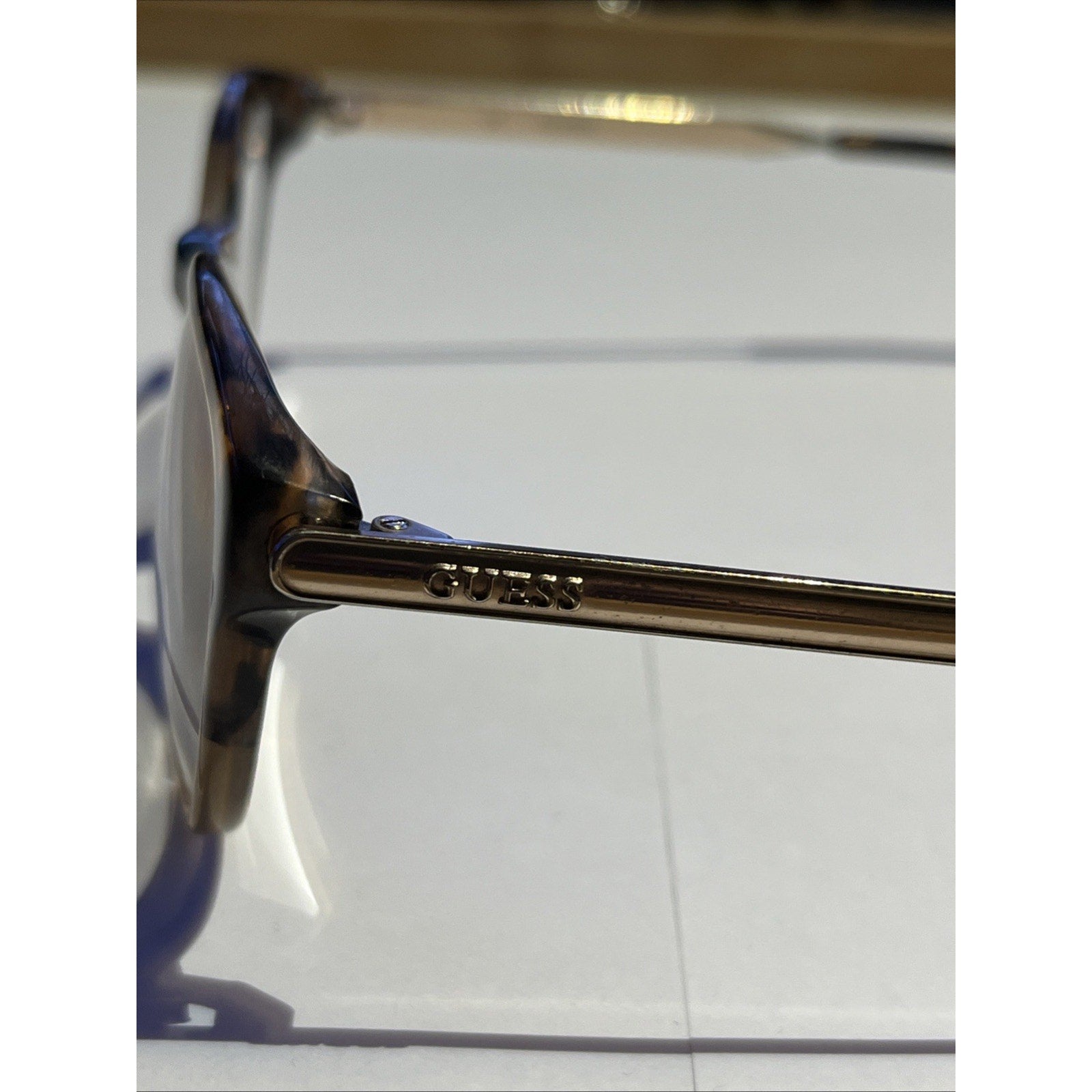 GUESS GU2461 Shiny Brown BRN Optical Eyeglasses Metal Frames 50-19-135 Unisex
