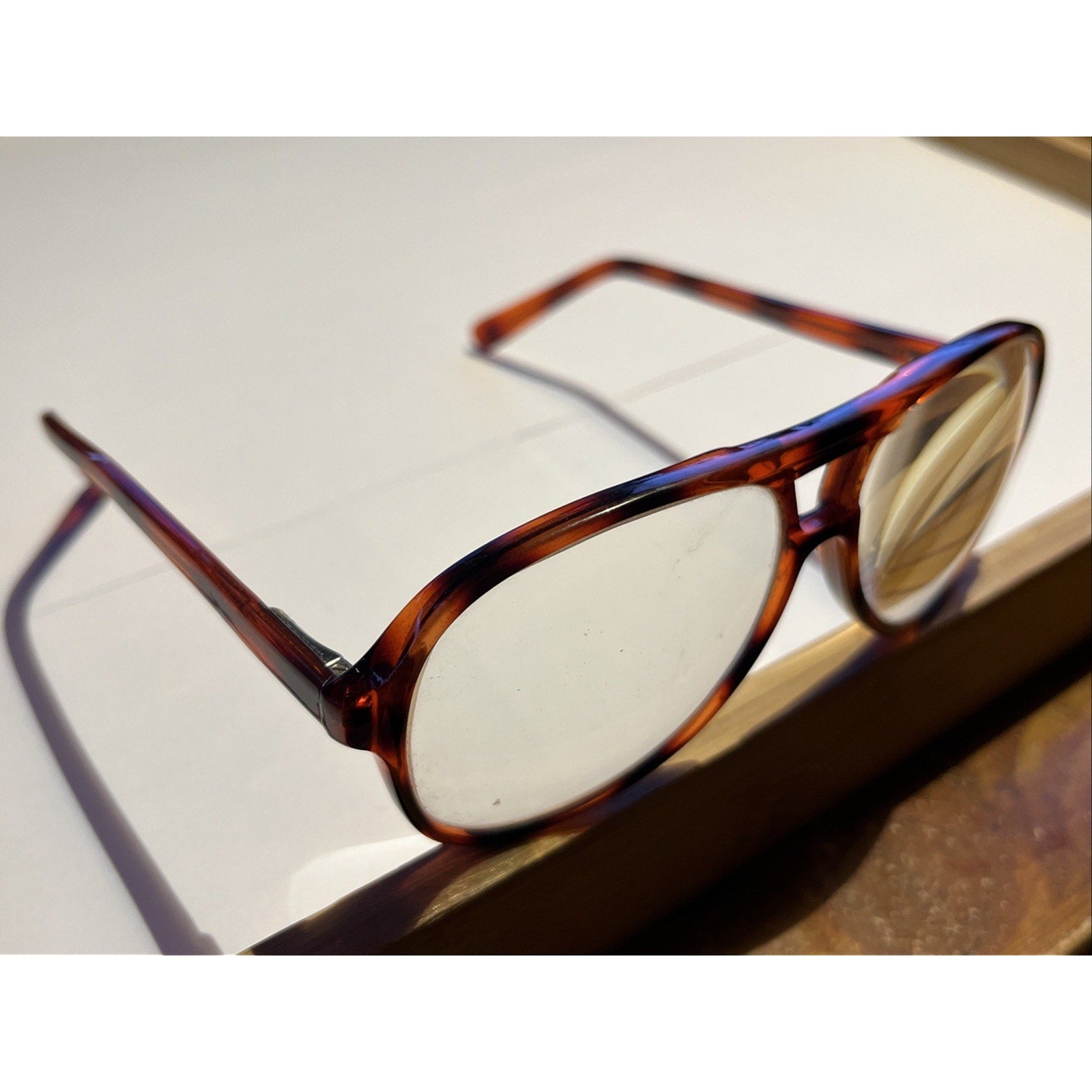 Mainstreet Pilot VTG Eyeglasses Sunglass Frames 54-18-145MM Demi Amber Aviator