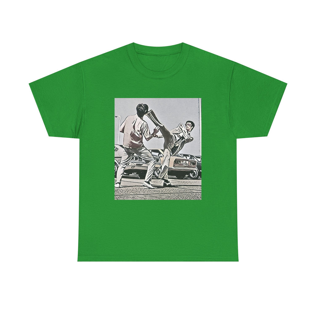 Bruce Lee Graphic Print Short Sleeve Crew Neck Unisex Heavy Cotton Art Tee Shirt