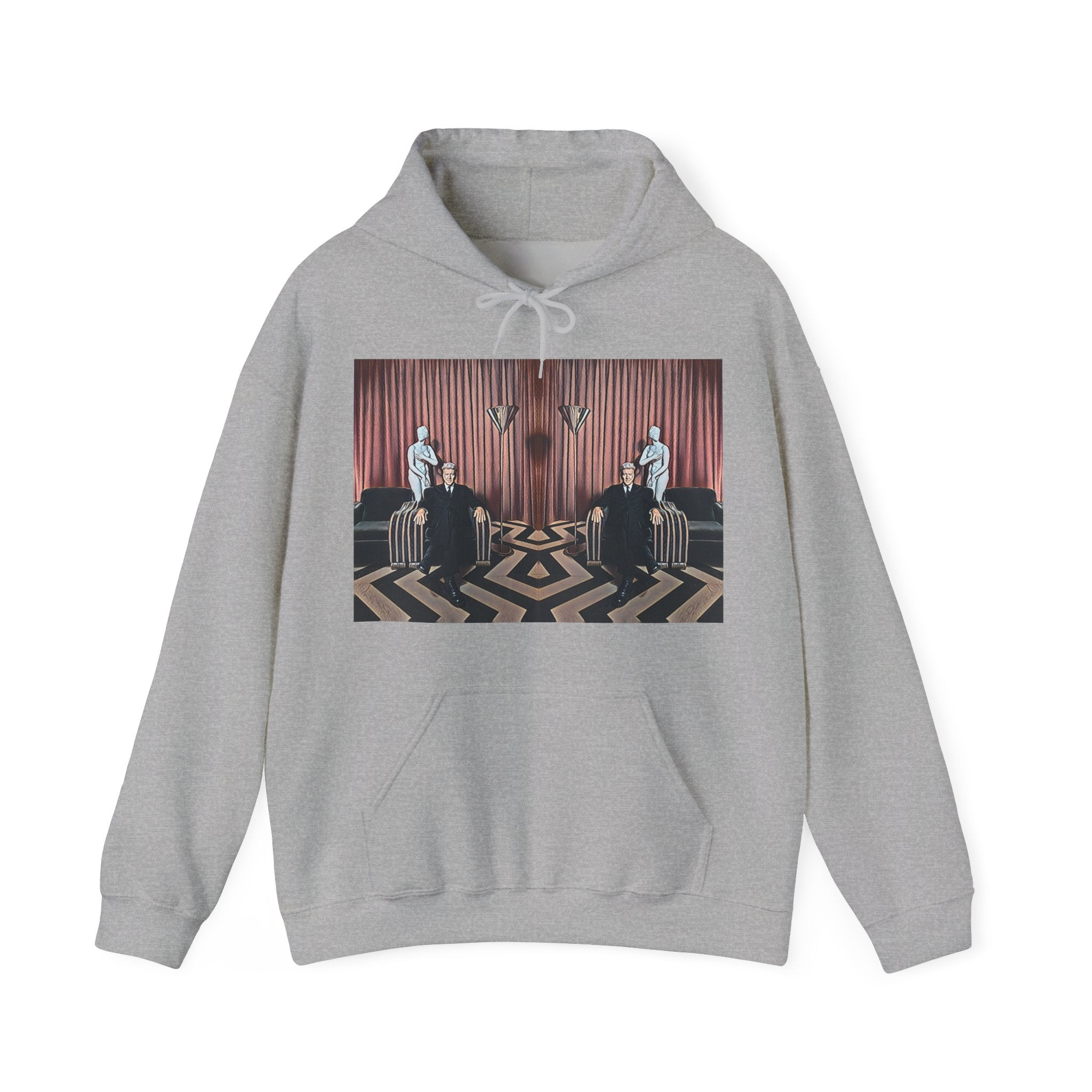 David Lynch Twin Peaks Art Graphic Print LS Unisex Heavy Blend Hooded Sweatshirt
