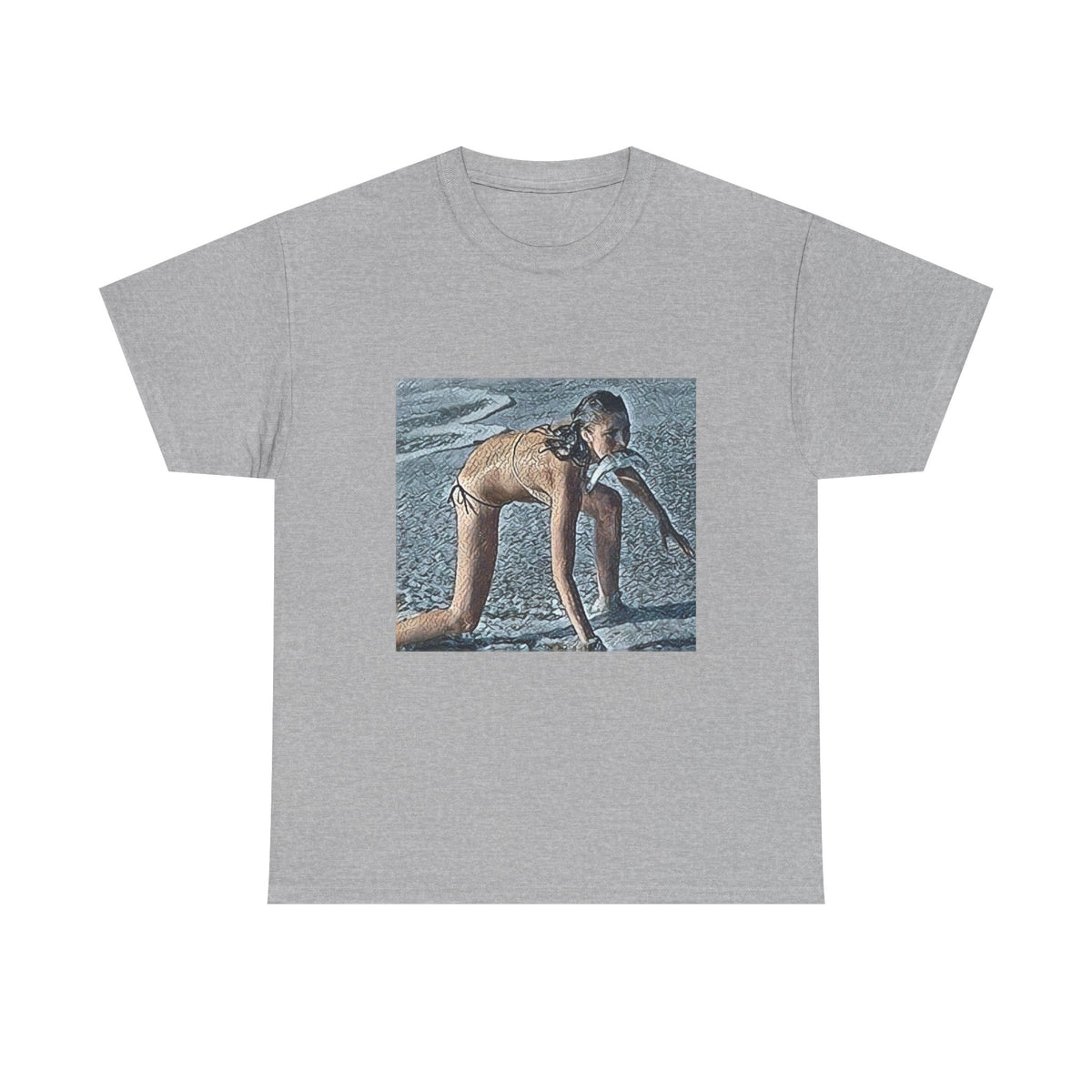 Modern Woman Graphic Print Short Sleeve Crew Neck Unisex Heavy Cotton Tee Shirt