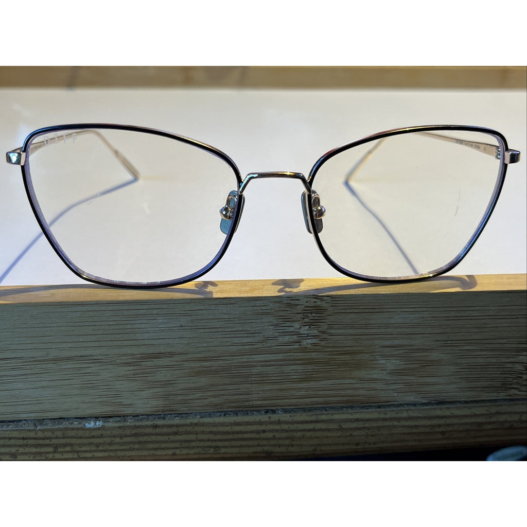 DIFF Eyewear Metal Eyeglasses Silver SV BB86 SZ 54-17-140 Clear Lens Frames Only