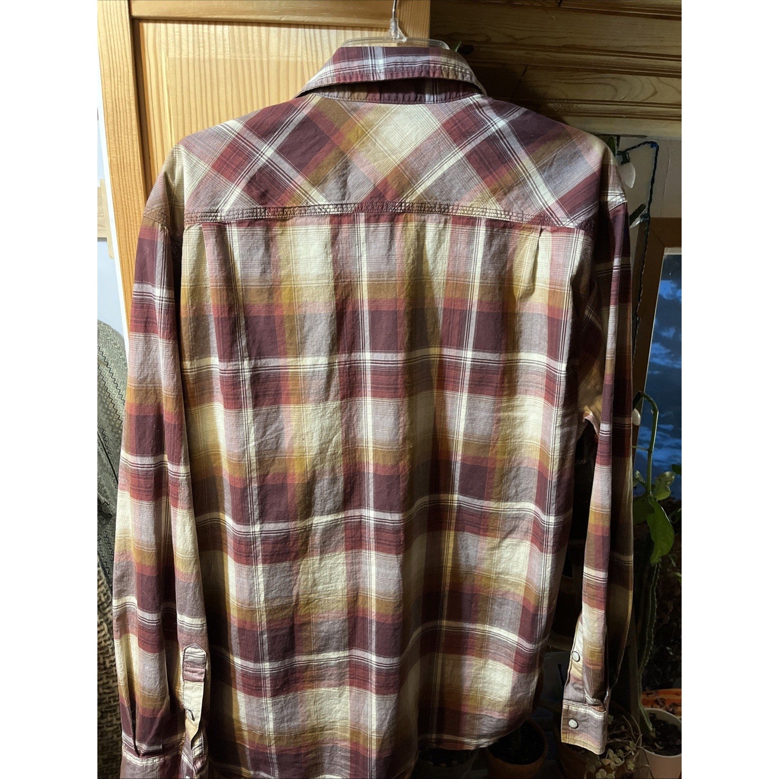 Carhartt Shirt Men L Red Plaid Outdoor Relaxed Fit Snap Button Workwear Western