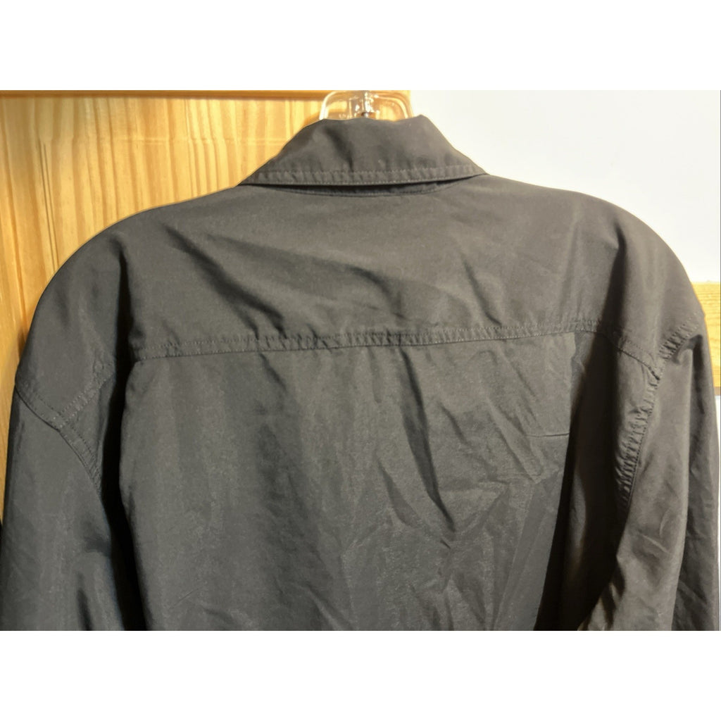 Carhartt Shirt Mens Large Black Long Sleeve Button Down Relaxed Fit Workwear