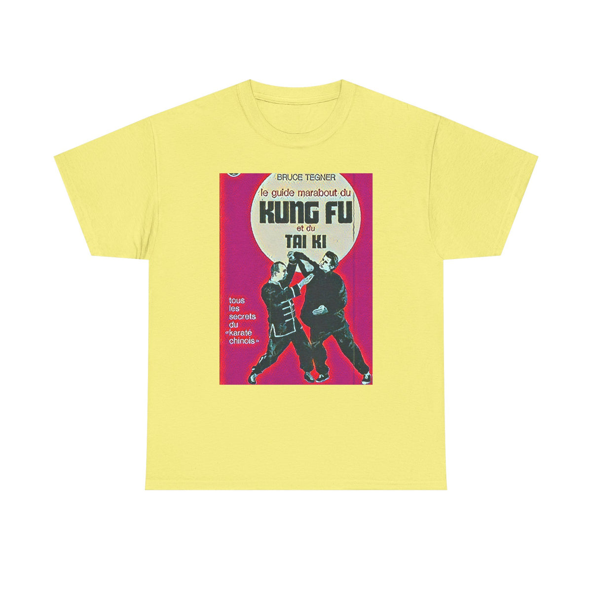 Kung Fu Tai Chi Bruce Tegner Graphic Print SS Crew Unisex Heavy Cotton Tee Shirt