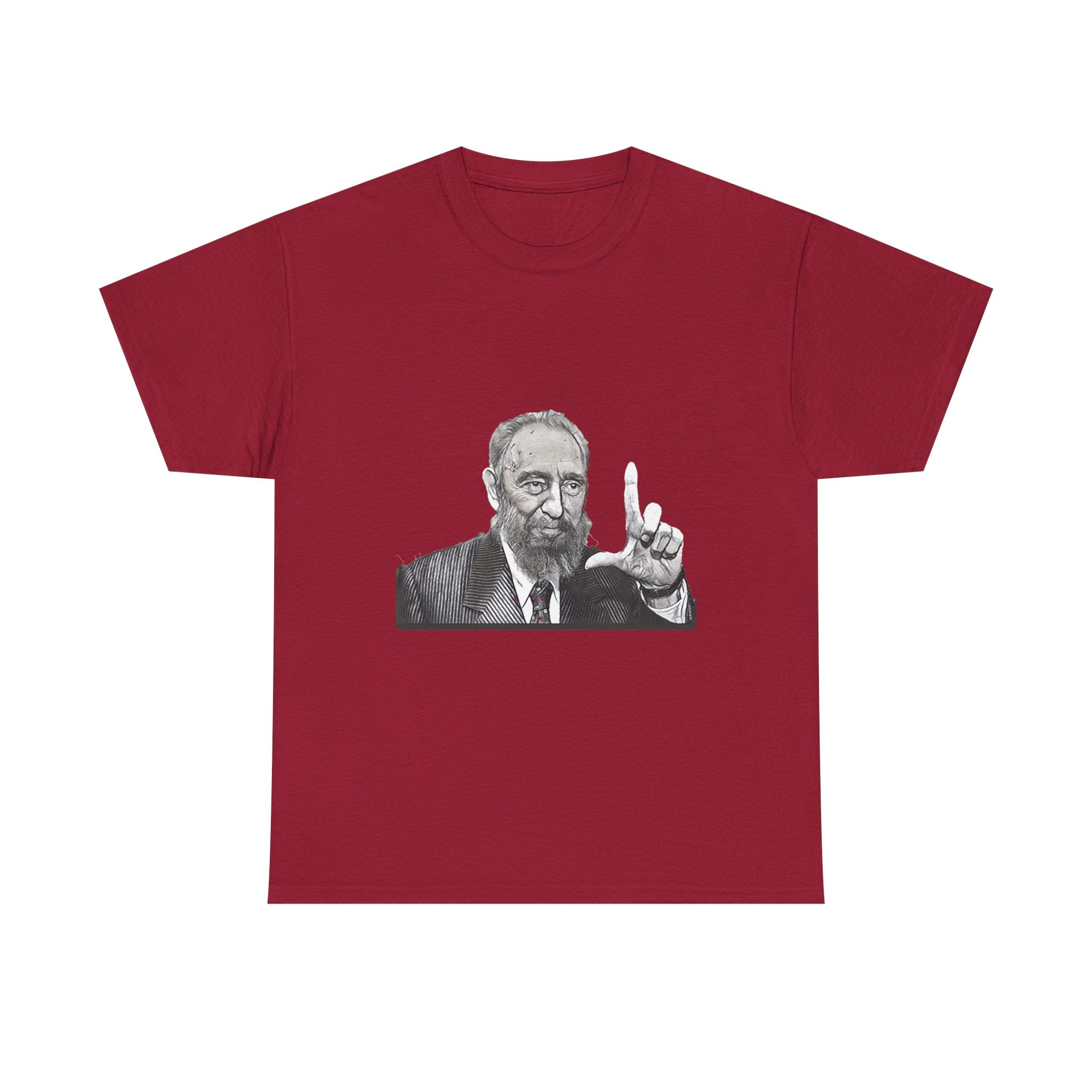 Fidel Castro Black & White Art Graphic Print Unisex Heavy Cotton Tee