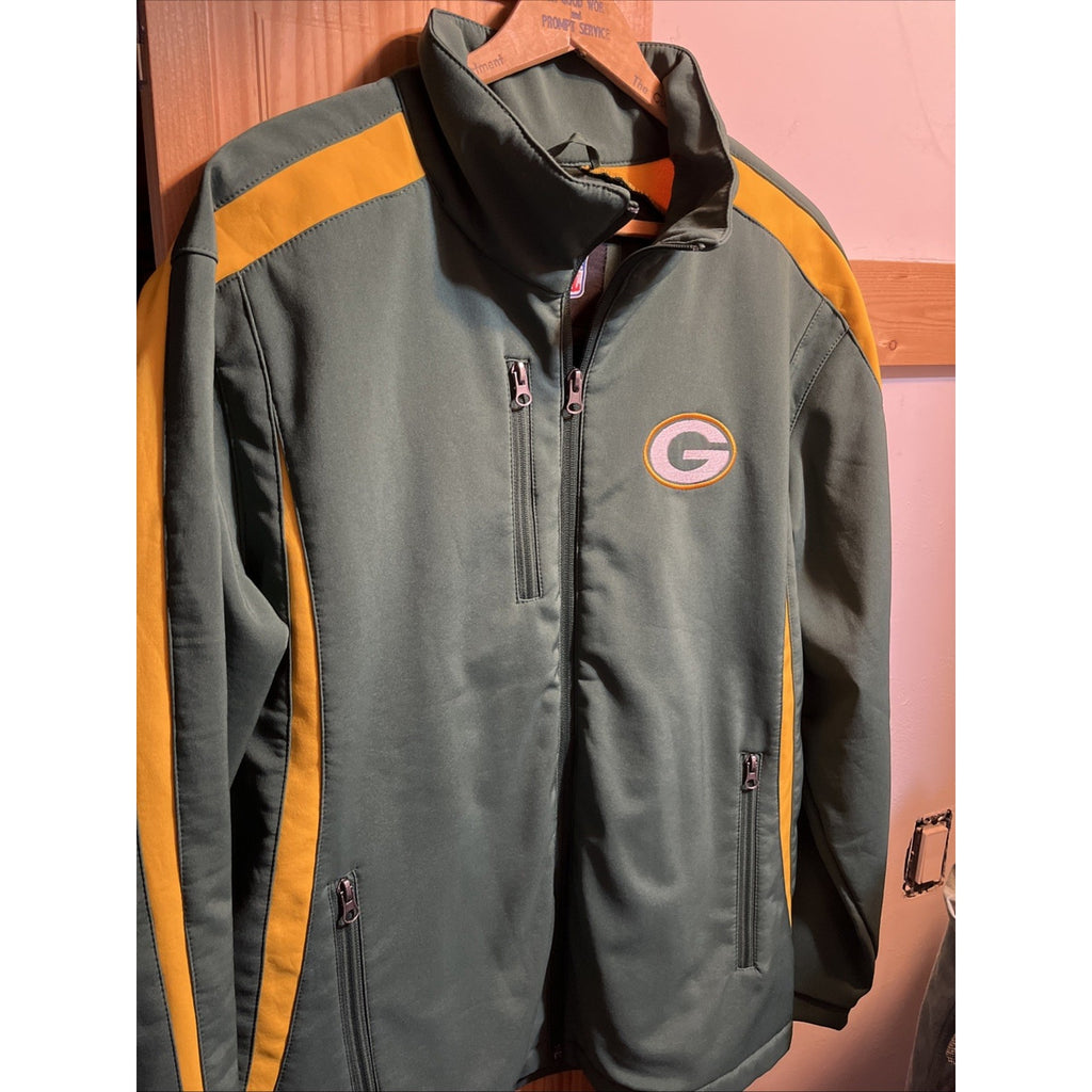 NFL Green Bay Packers Football Softshell Jacket Men’s Medium Full Zip