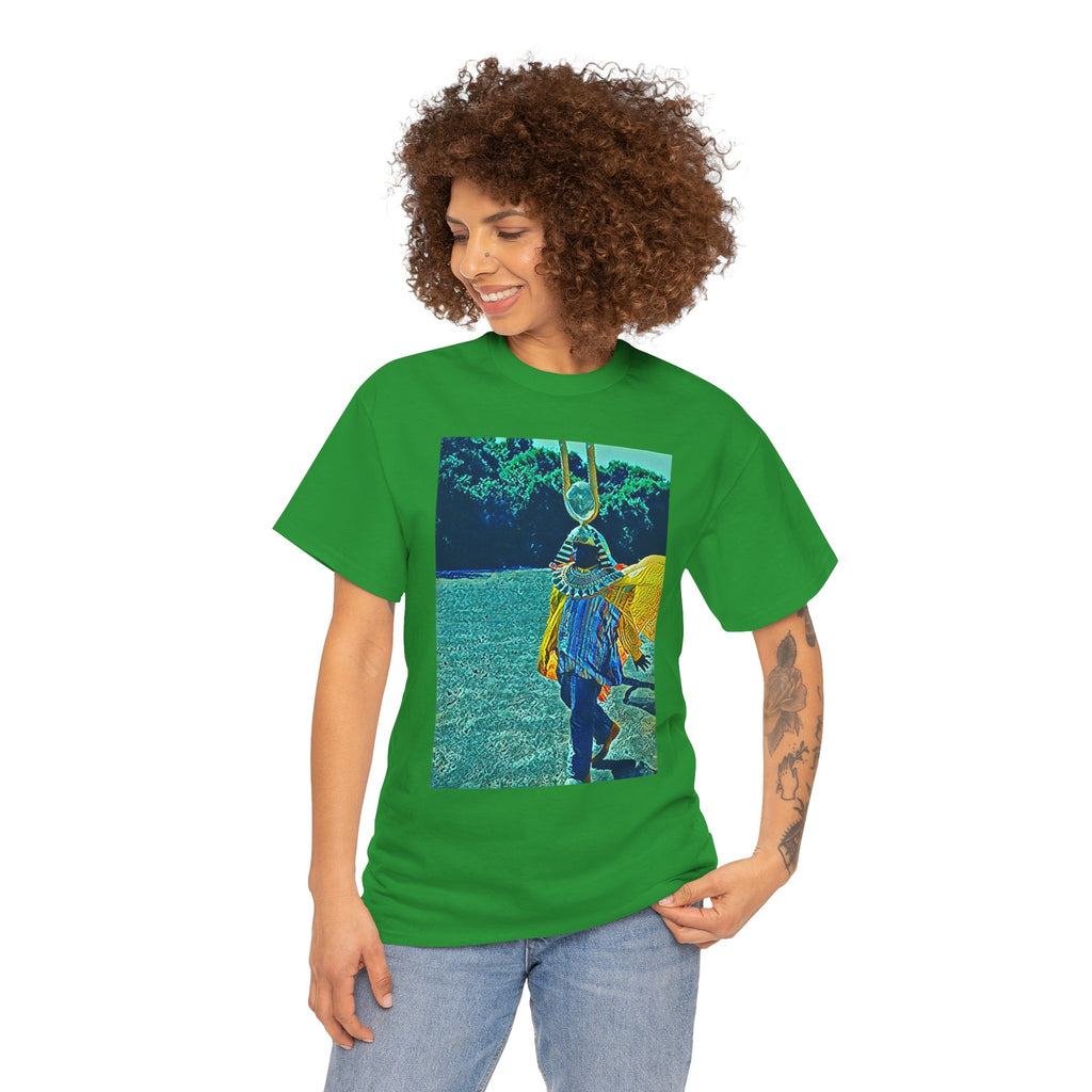 Sun Ra Graphic Print Drip Short Sleeve Crew Neck Unisex Heavy Cotton Tee Shirt