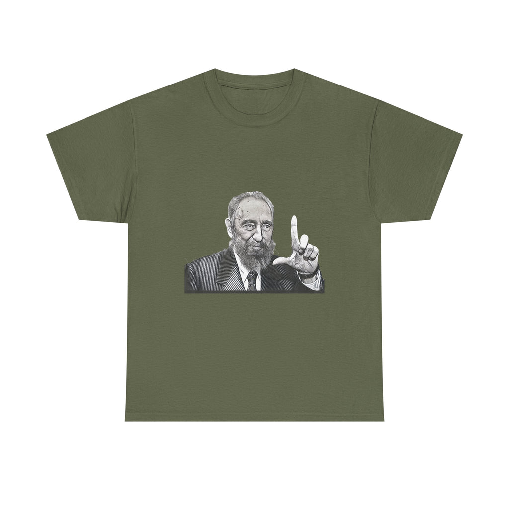 Fidel Castro Black & White Art Graphic Print Unisex Heavy Cotton Tee