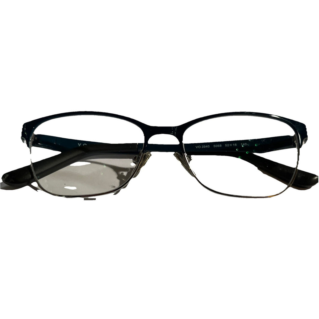 Vogue Eyewear VO 3940 5068 Teal Silver Cat Eye Glasses Frames 52-16-140 Womens