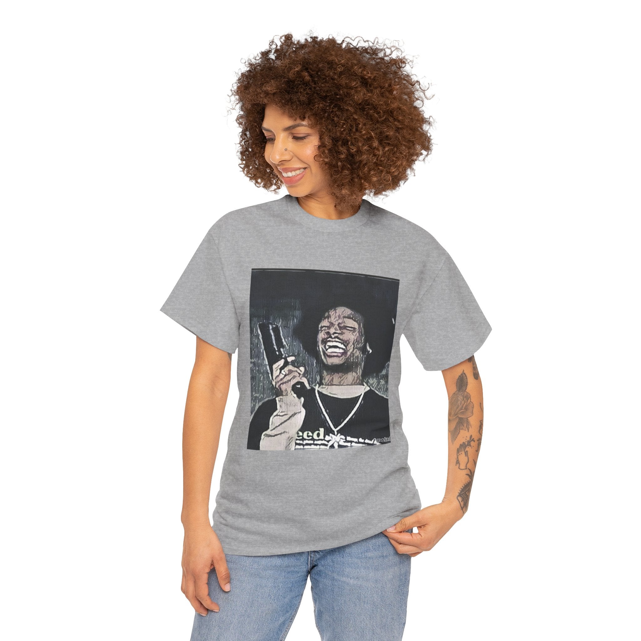 Shorty Scary Movie Graphic Print Short Sleeve Crew Unisex Heavy Cotton Tee Shirt