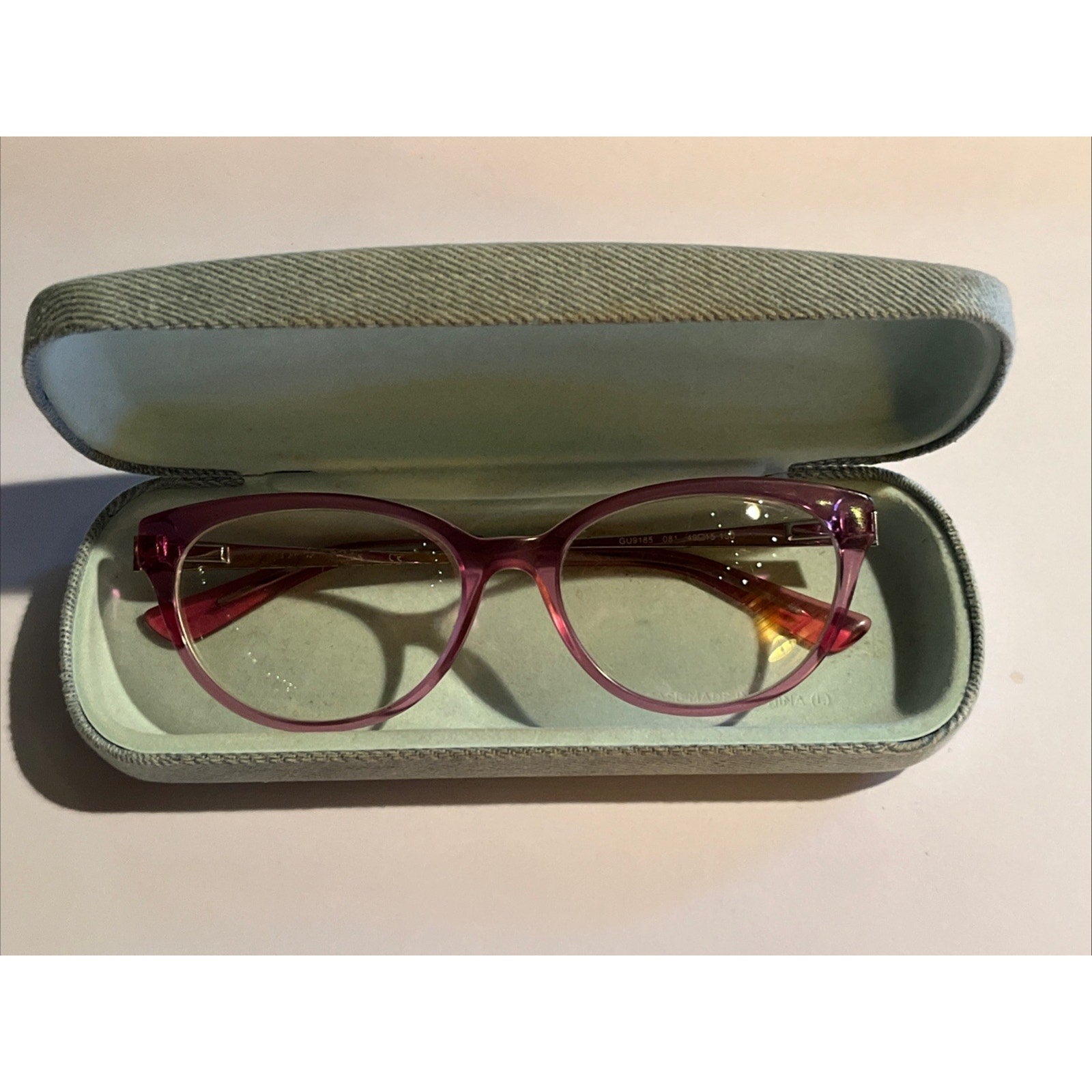 GUESS GU9185 081 Crystal Pink Womens Optical Eyeglasses 49-15-130 FRAMES ONLY