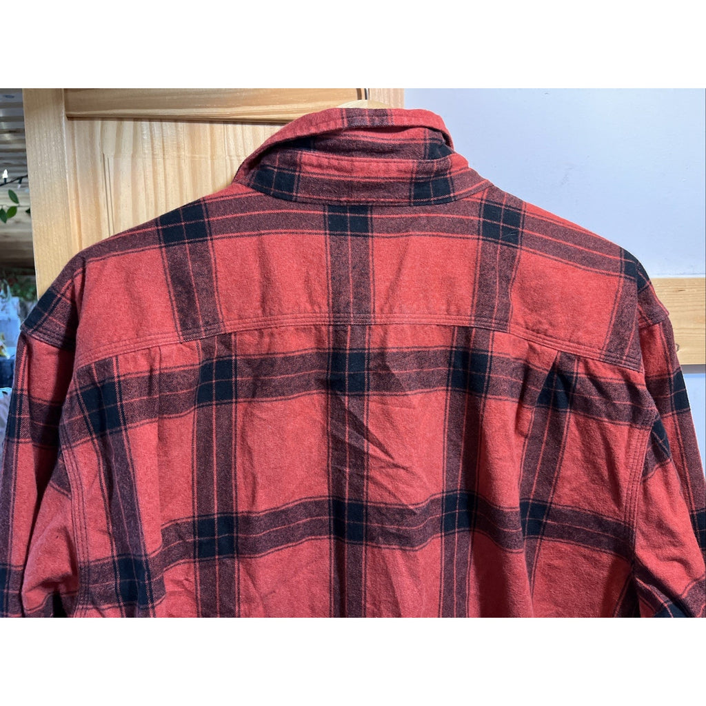 Carhartt Heavyweight Loose Fit Plaid LS Men's Flannel Shirt Size XL 105439 Red