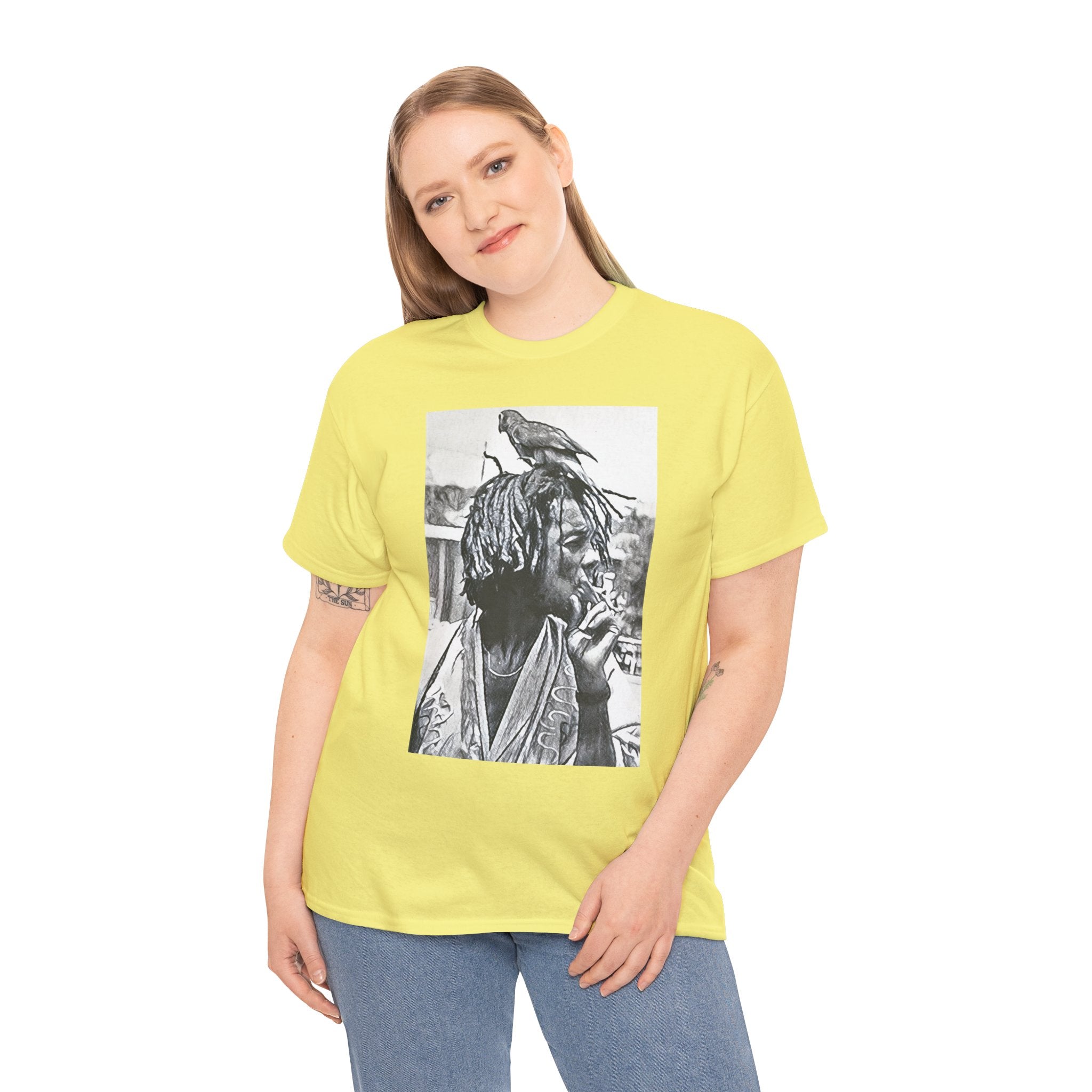 Peter Tosh Graphic Print Short Sleeve Crew Unisex Heavy Cotton Reggae Tee Shirt