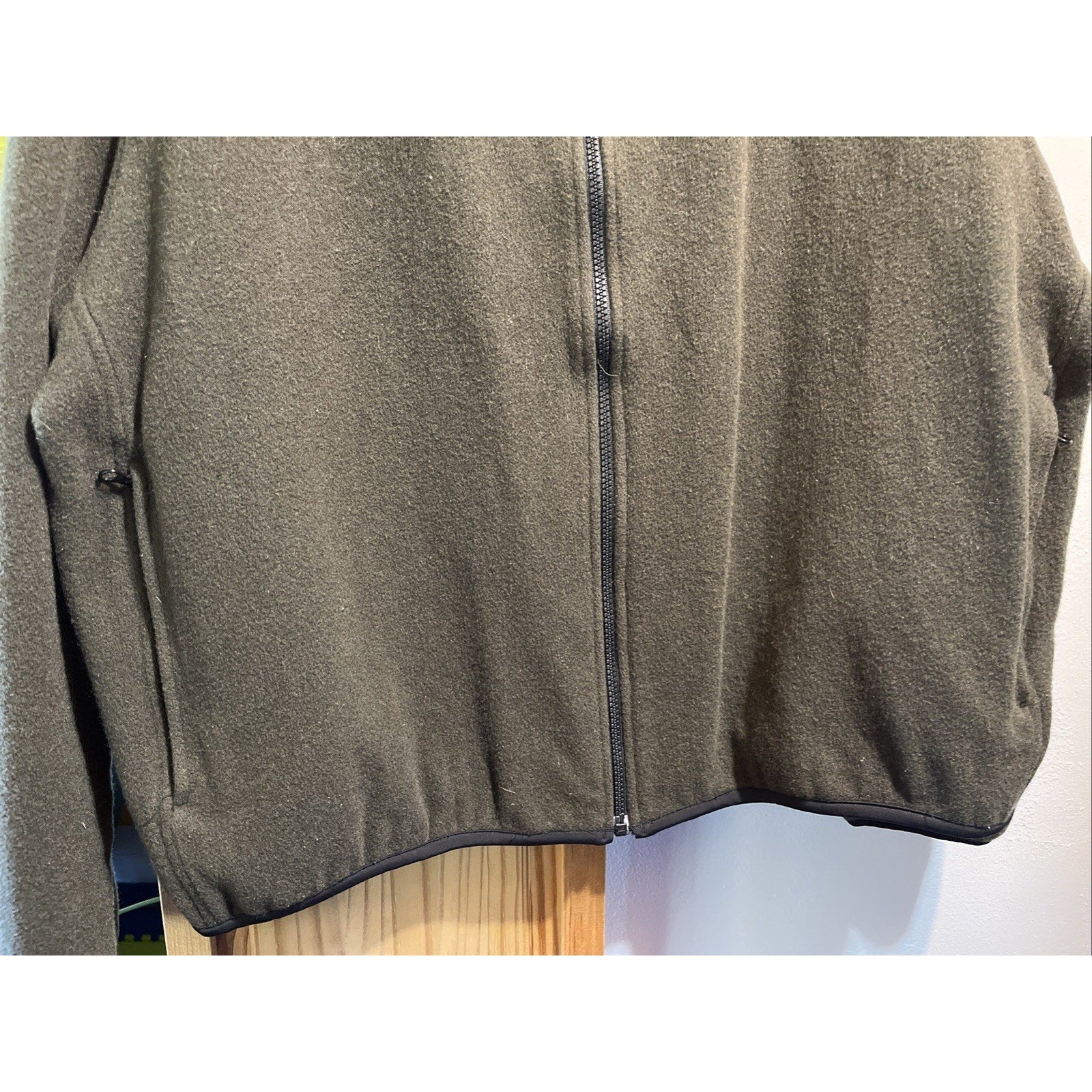 Woolrich Vintage Moleskin Jacket Men’s XL Olive Green LS Wool Blend Full Zip