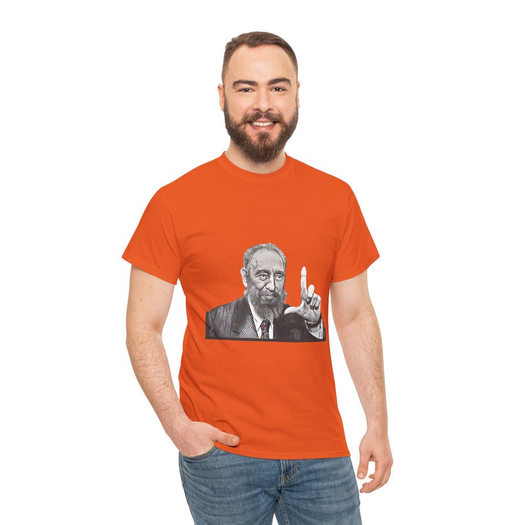 Fidel Castro Black & White Art Graphic Print Unisex Heavy Cotton Tee
