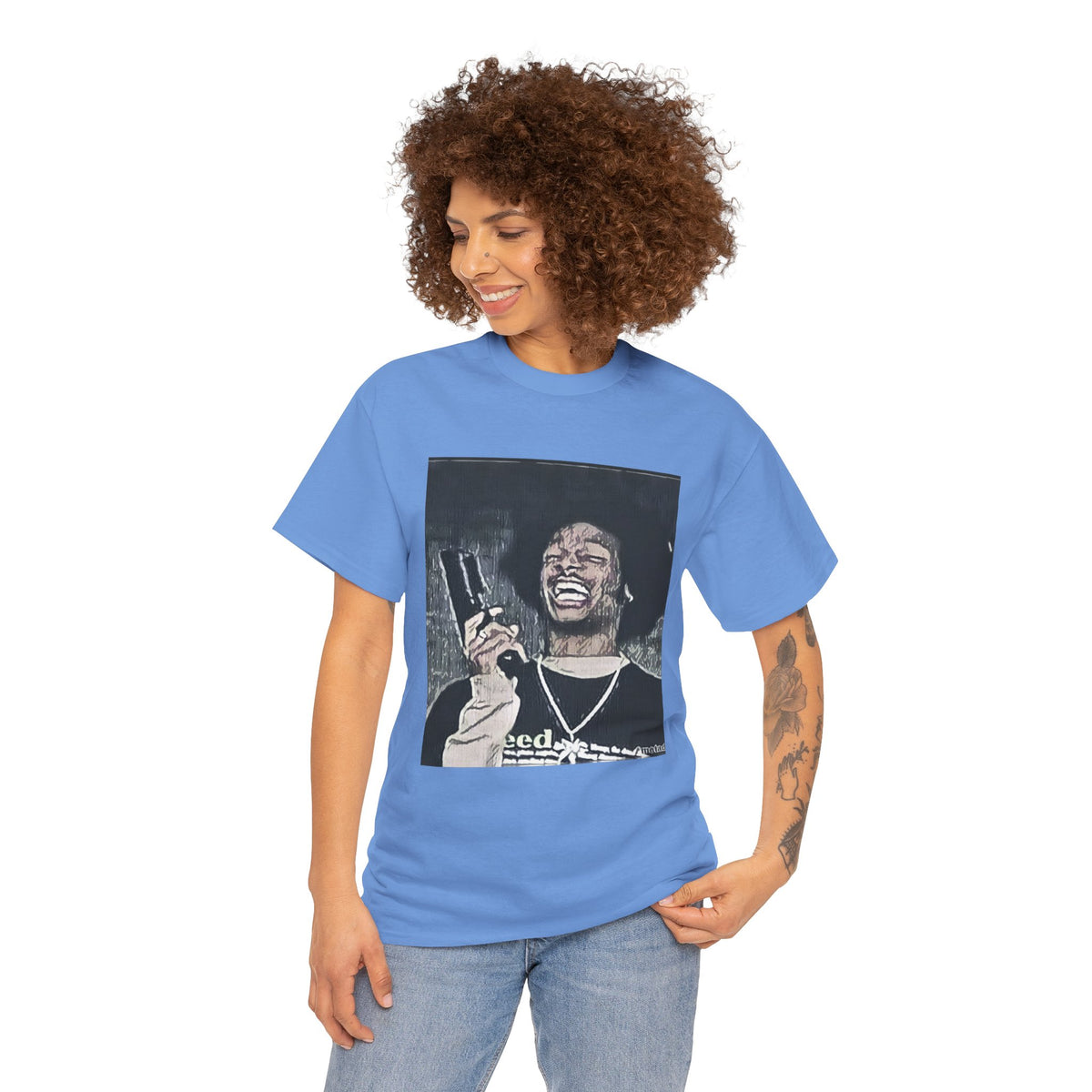Shorty Scary Movie Graphic Print Short Sleeve Crew Unisex Heavy Cotton Tee Shirt