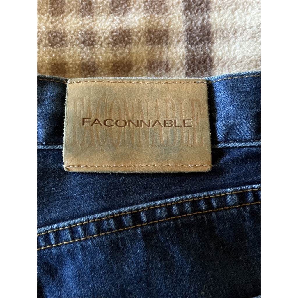Façonnable Jeans Mens Size 40 R Blue Denim Modele F40 Straight Leg Stretch 40x32