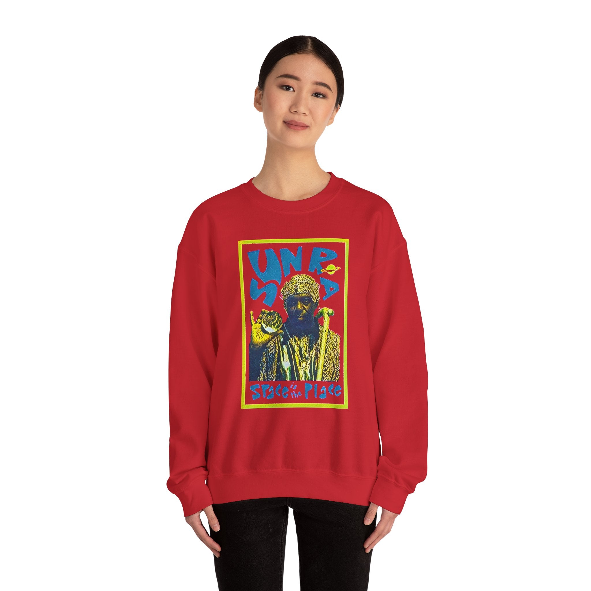 Sun Ra Space Is The Place Graphic Print Unisex Heavy Blend™ Crewneck Sweatshirt