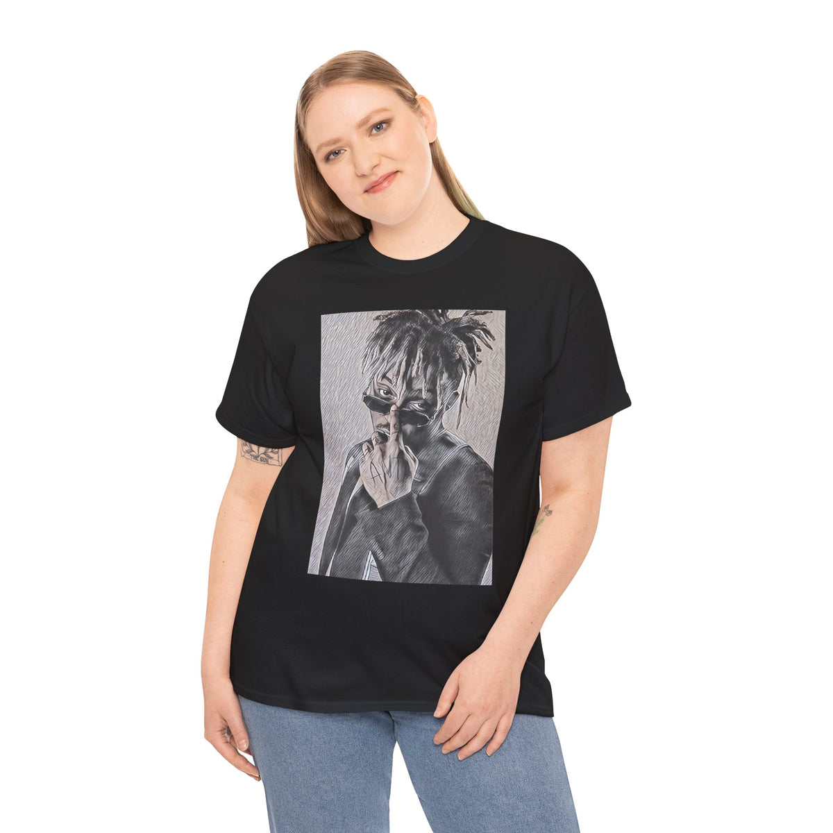 Juice WRLD Graphic Print Short Sleeve Crew Neck Unisex Heavy Cotton Tee Shirt