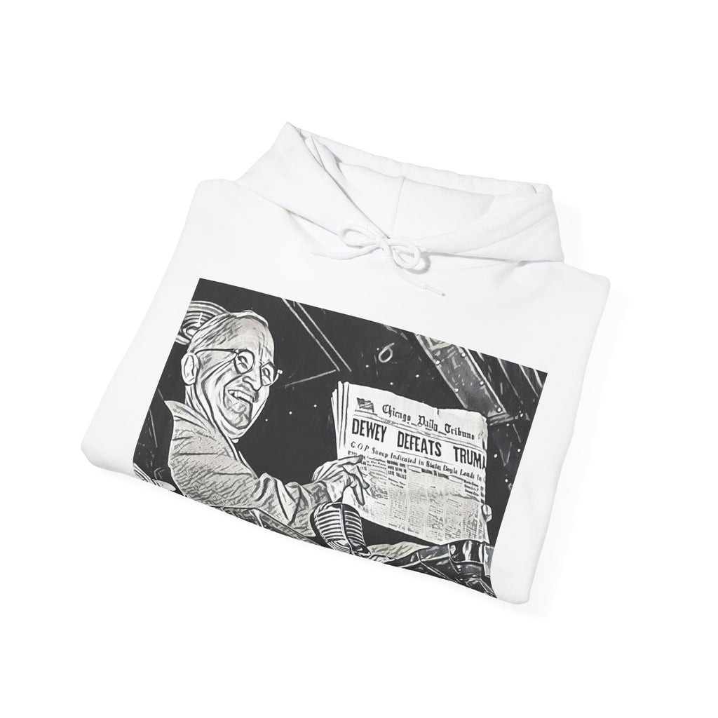 Dewey Defeats Truman Graphic Print LS Unisex Heavy Blend™ Hooded Art Sweatshirt