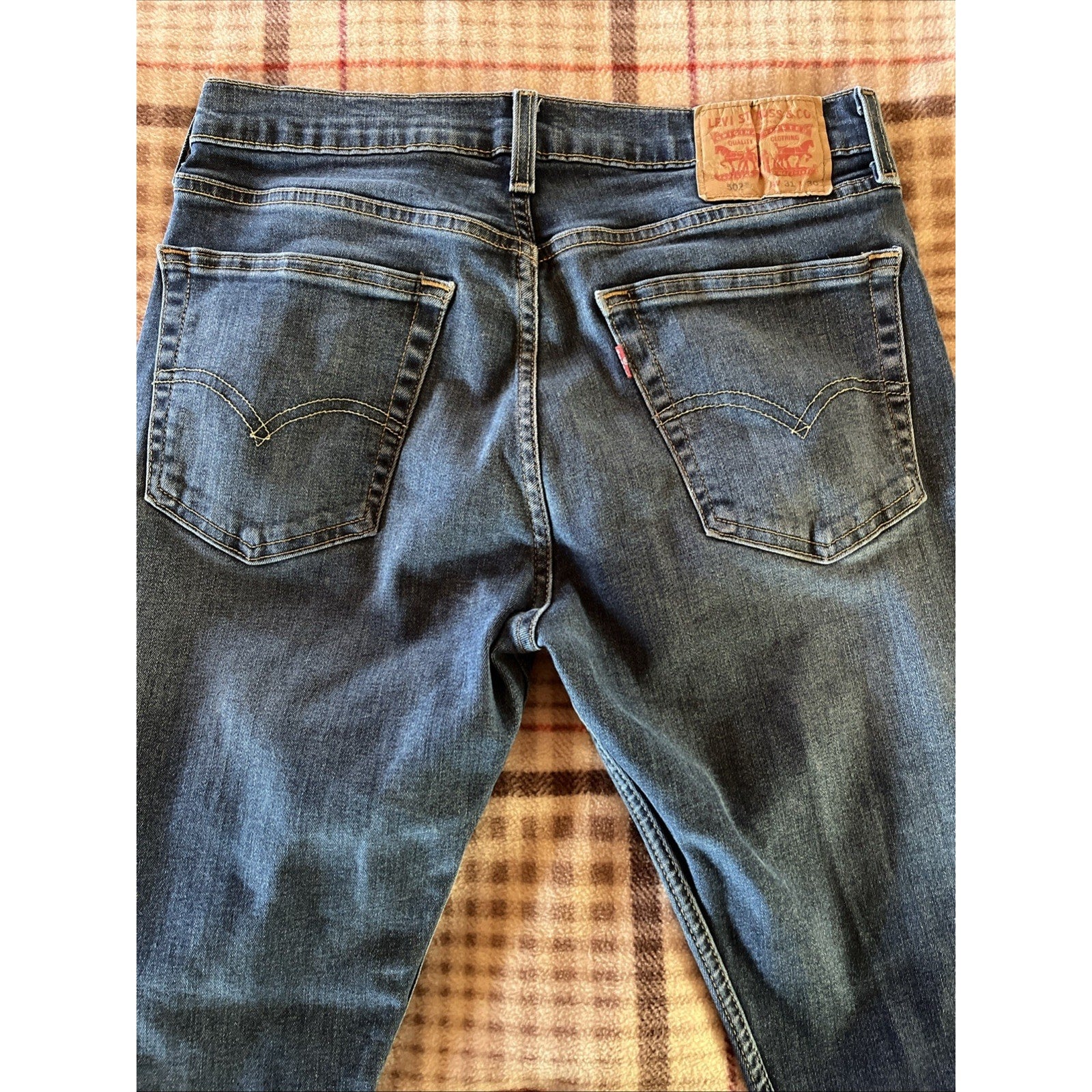 Levi's 502 jeans 32x29 men’s slim fit Blue Cotton denim Outdoor Travel Straight