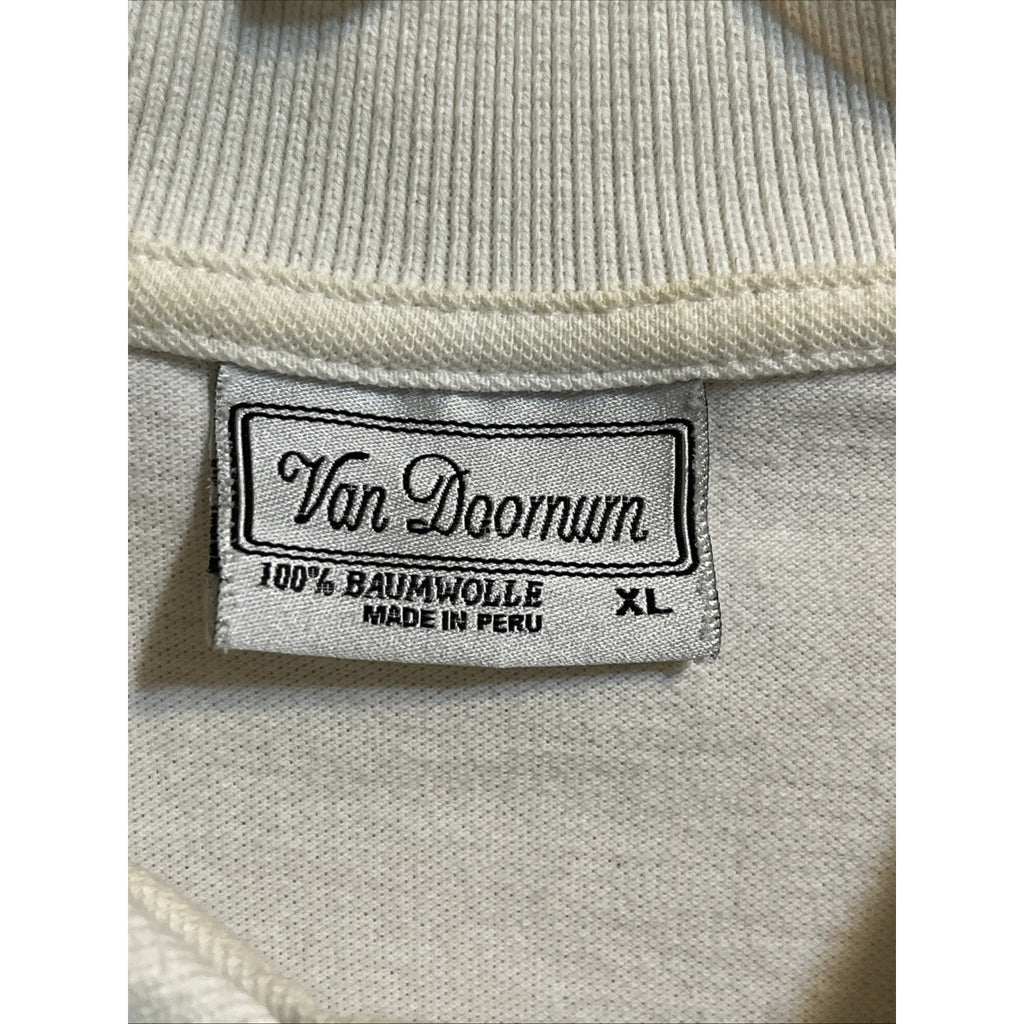 Van Doornum XL White Sailing Polo Shirt Cotton Logo Sea Cloud Golf Short Sleeve