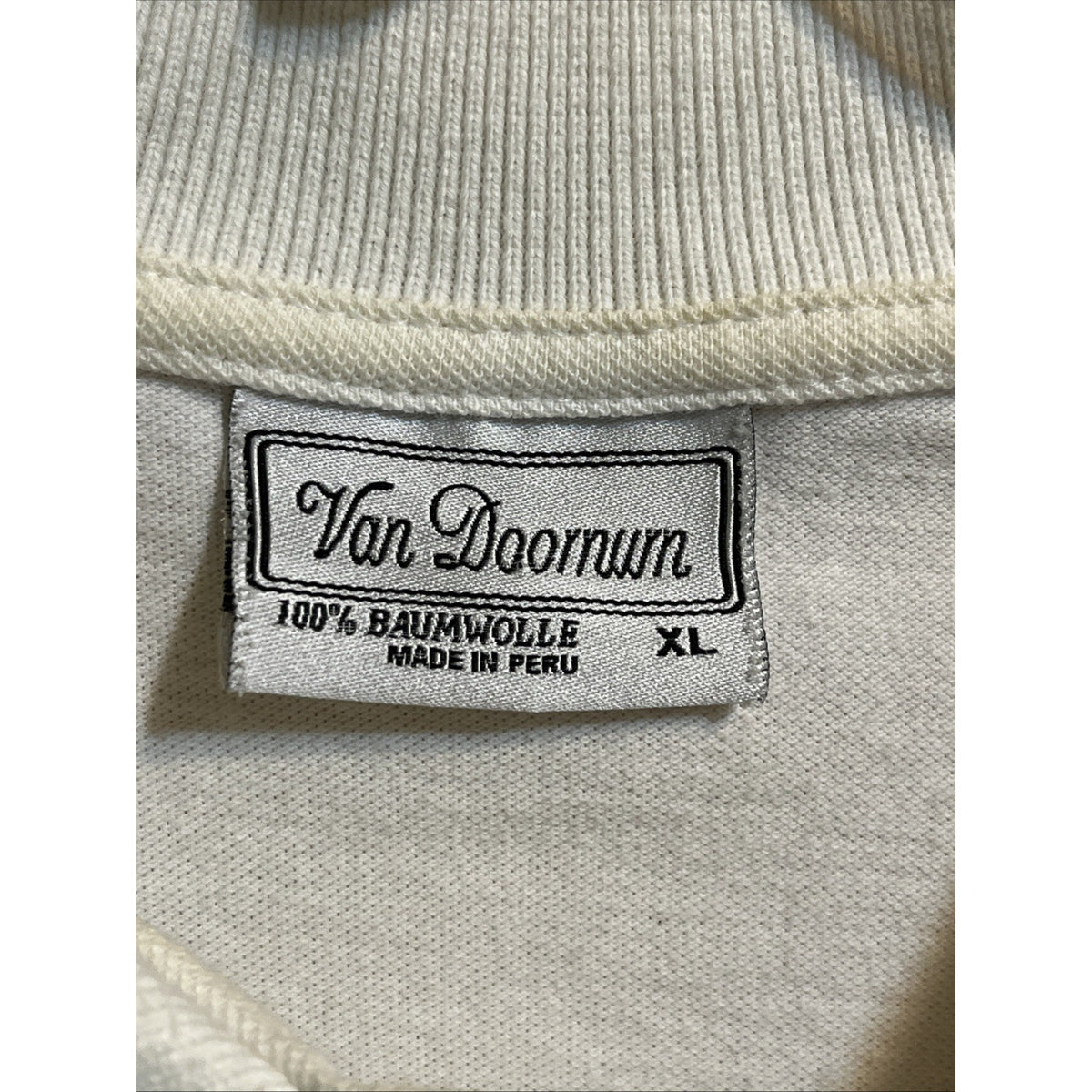 Van Doornum XL White Sailing Polo Shirt Cotton Logo Sea Cloud Golf Short Sleeve