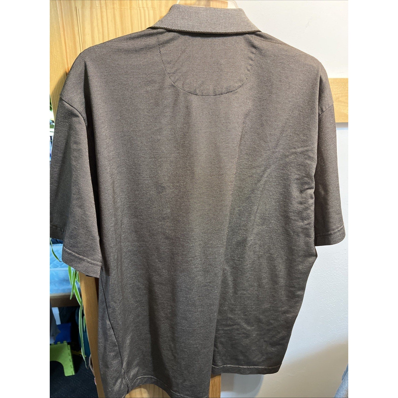 Daniel Cremieux Polo Shirt Men's L Golf Signature Collection Gray Short Sleeve