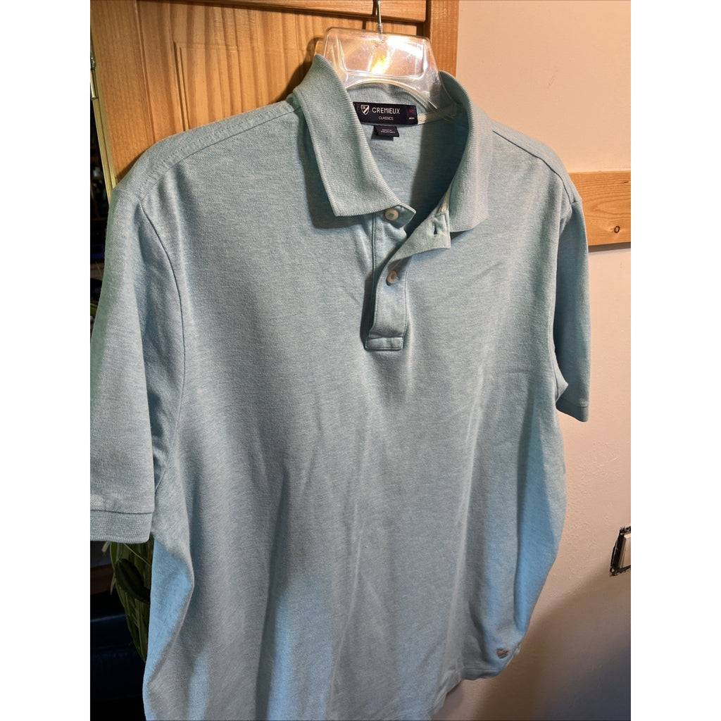 Daniel Cremieux Classics Club 38 Polo Shirt Mens M Blue Golf Short Sleeve