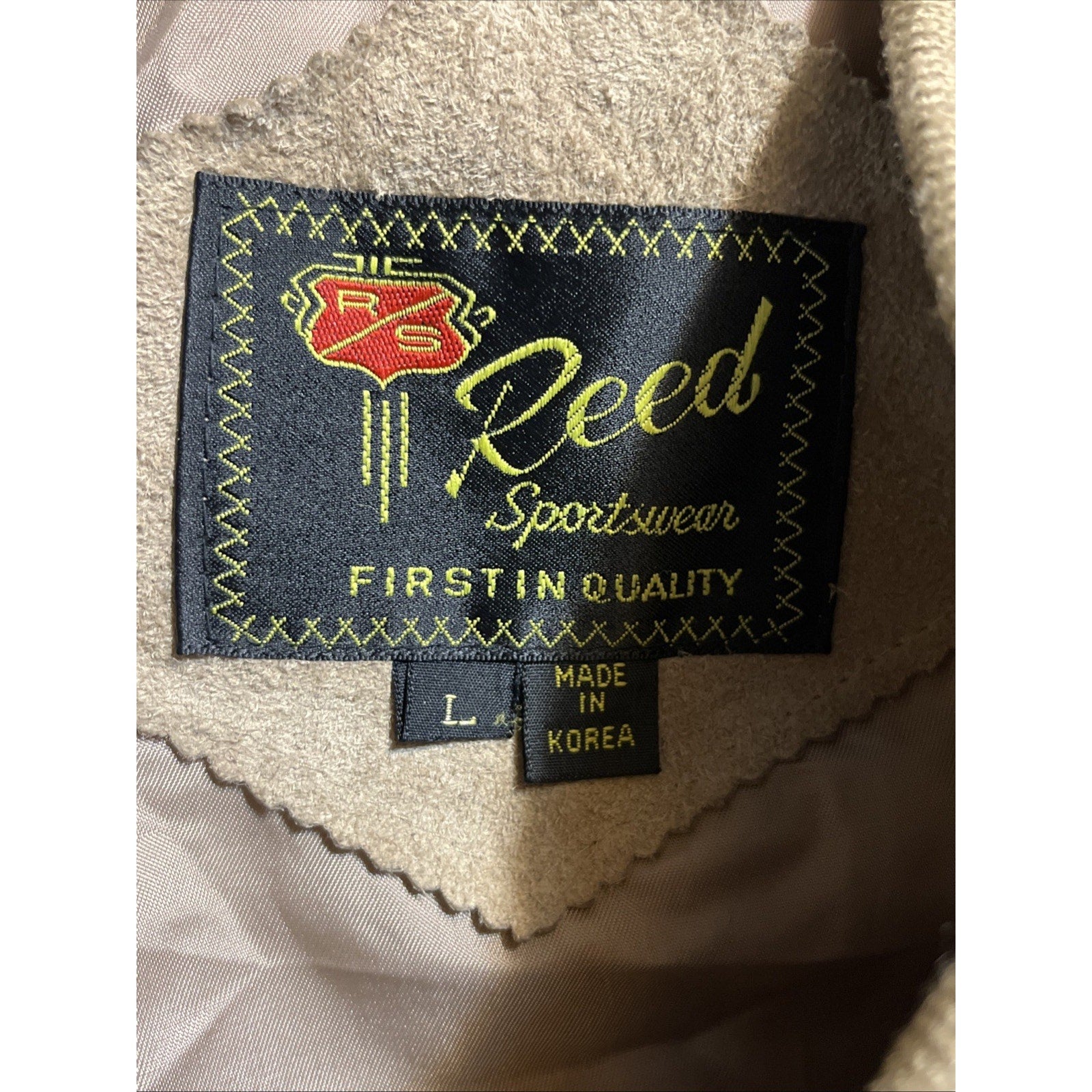 Vintage Reed Sportswear Men’s Genuine Suede Leather Size Large Jacket