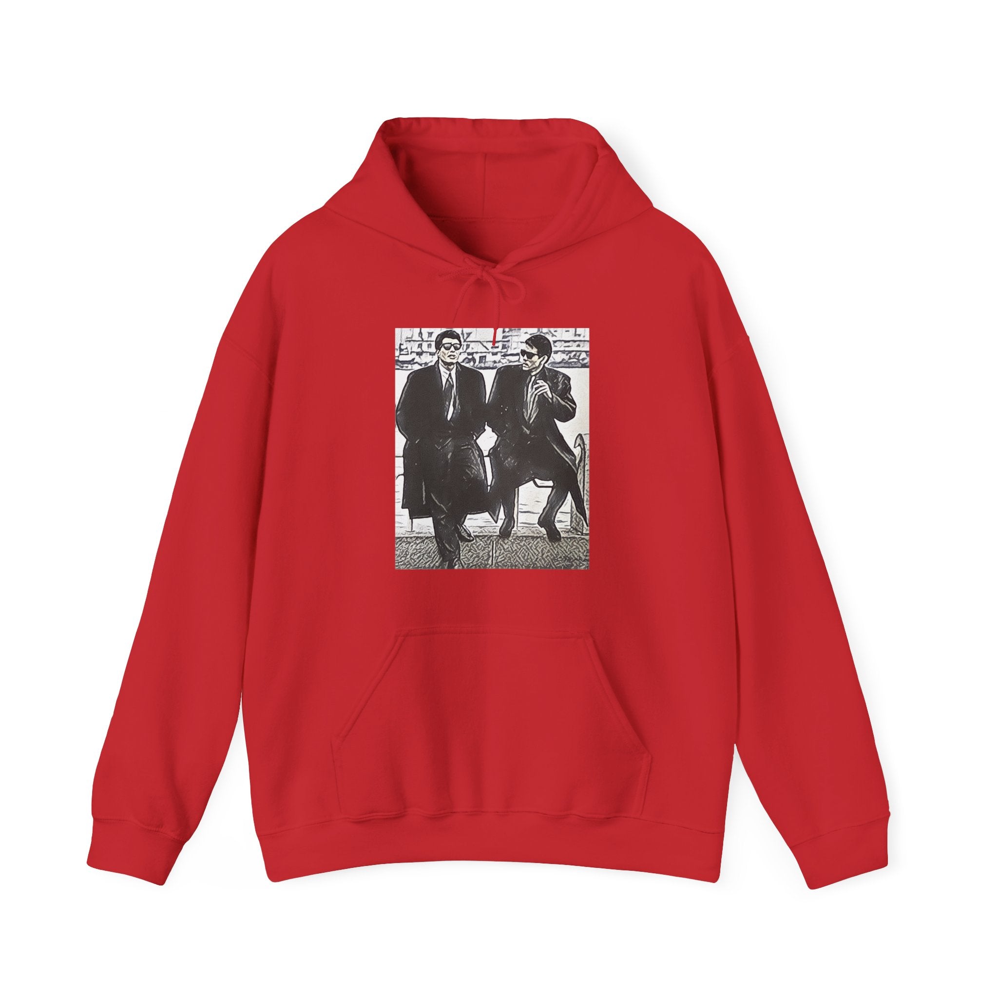 Abunai Deka Graphic Print Long Sleeve Unisex Heavy Blend™ Hooded Art Sweatshirt