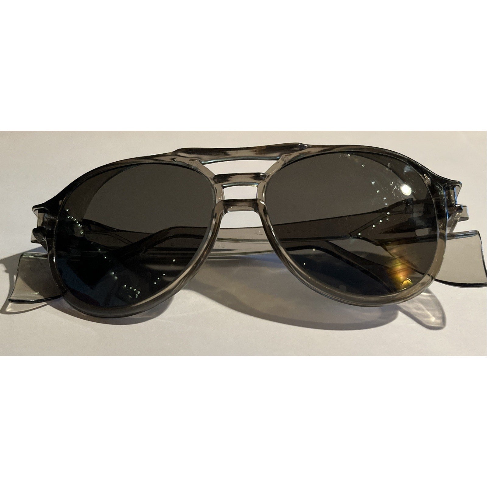 Aerosite Z87 Gray 5 3/4 Safety Glasses Side Shields Vintage Made In USA