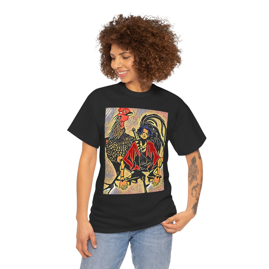 Samurai Champloo Graphic Print Short Sleeve Unisex Heavy Cotton Anime Tee Shirt