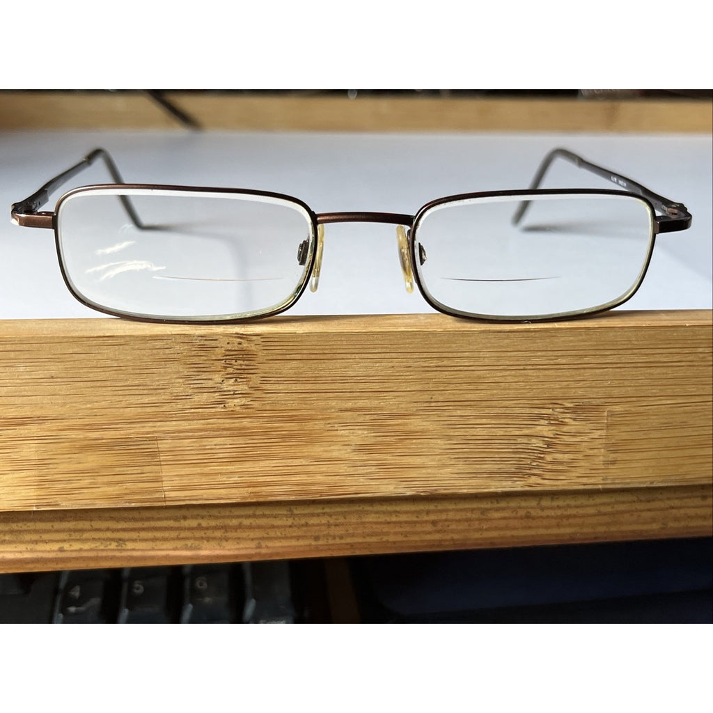 Vintage U.S. Safety Eyeglasses Mens Elite 50-19-140 Dark Matte Brown NR01