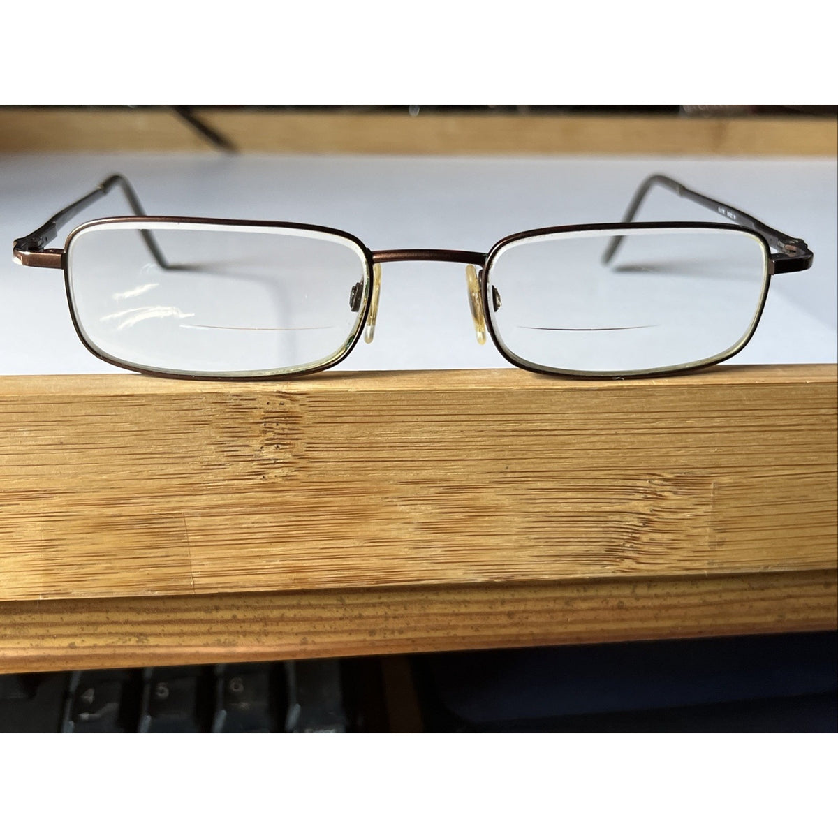 Vintage U.S. Safety Eyeglasses Mens Elite 50-19-140 Dark Matte Brown NR01