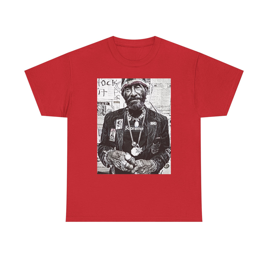 Lee "Scratch" Perry Graphic Print Short Sleeve Unisex Heavy Cotton Art Tee Shirt