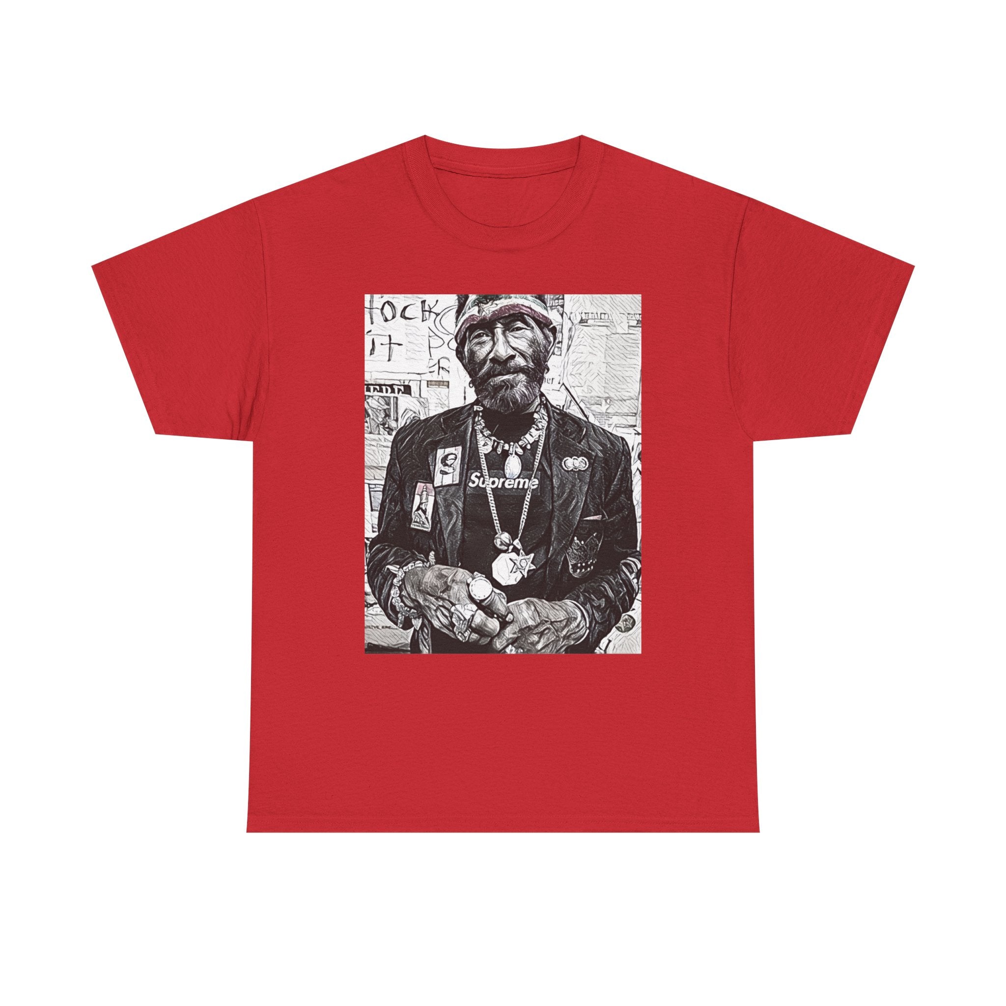 Lee "Scratch" Perry Graphic Print Short Sleeve Unisex Heavy Cotton Art Tee Shirt