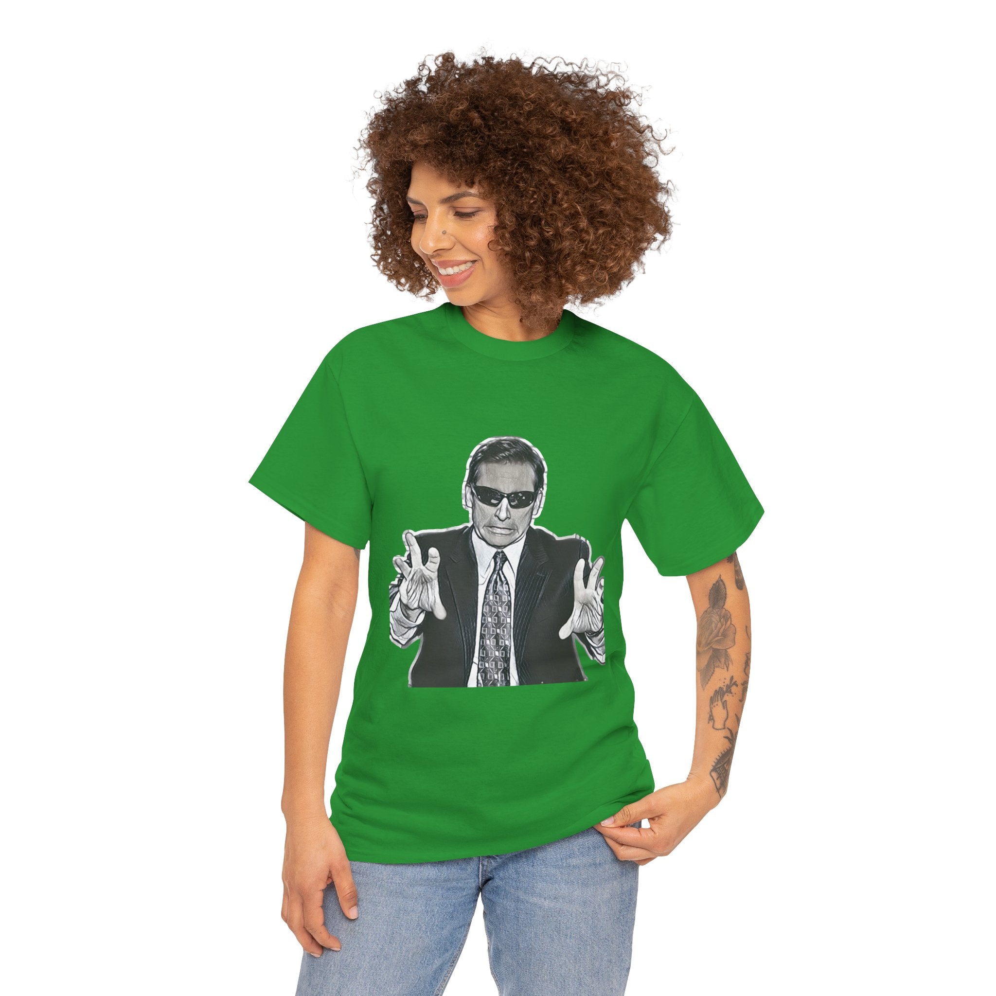 Blind Guy Mcsqueezy Michael Scott Office Graphic Print Unisex Heavy Cotton Tee