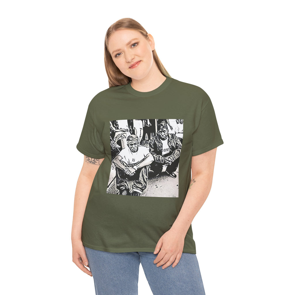 Black Star Graphic Print Short Sleeve Crew Neck Unisex Heavy Cotton Tee Shirt