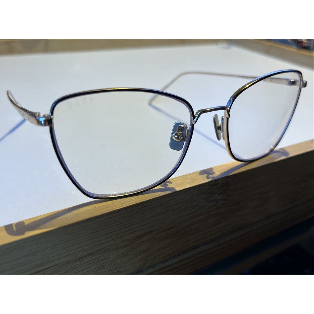 DIFF Eyewear Metal Eyeglasses Silver SV BB86 SZ 54-17-140 Clear Lens Frames Only