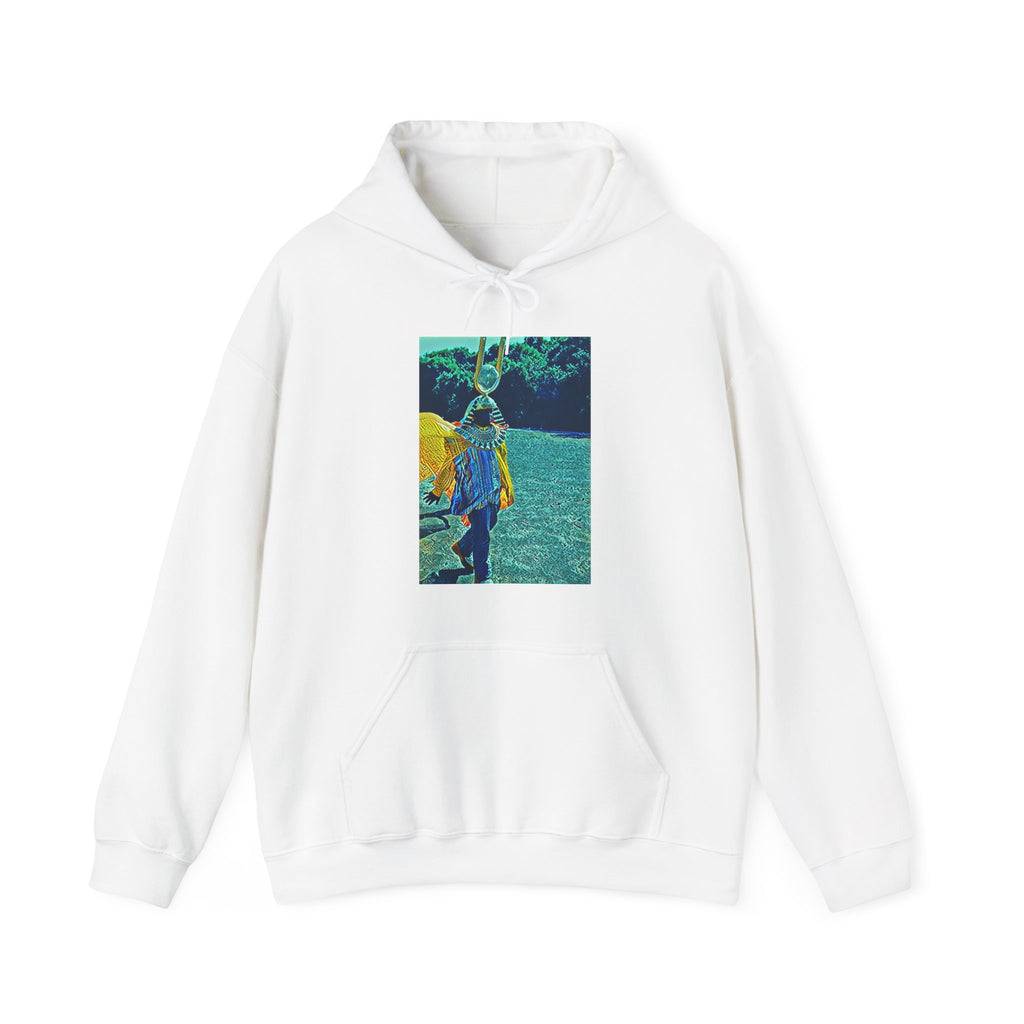 Sun Ra Drip Art Long Sleeve Graphic Print Unisex Heavy Blend™ Hooded Sweatshirt