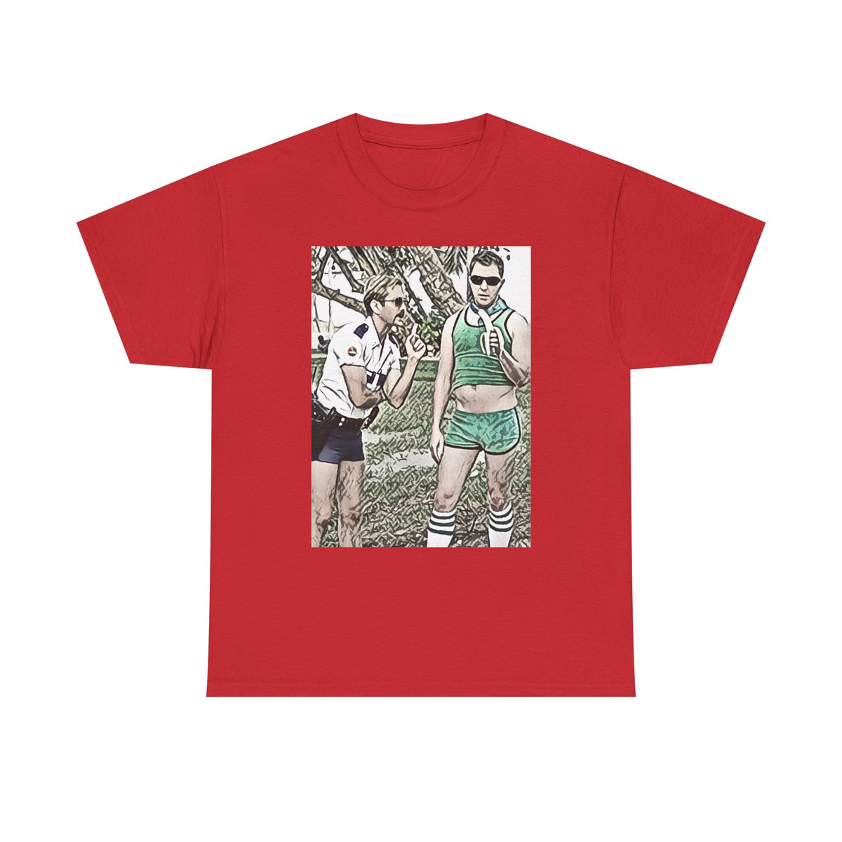 Reno 911 Graphic Print Short Sleeve Crew Neck Unisex Heavy Cotton Art Tee Shirt